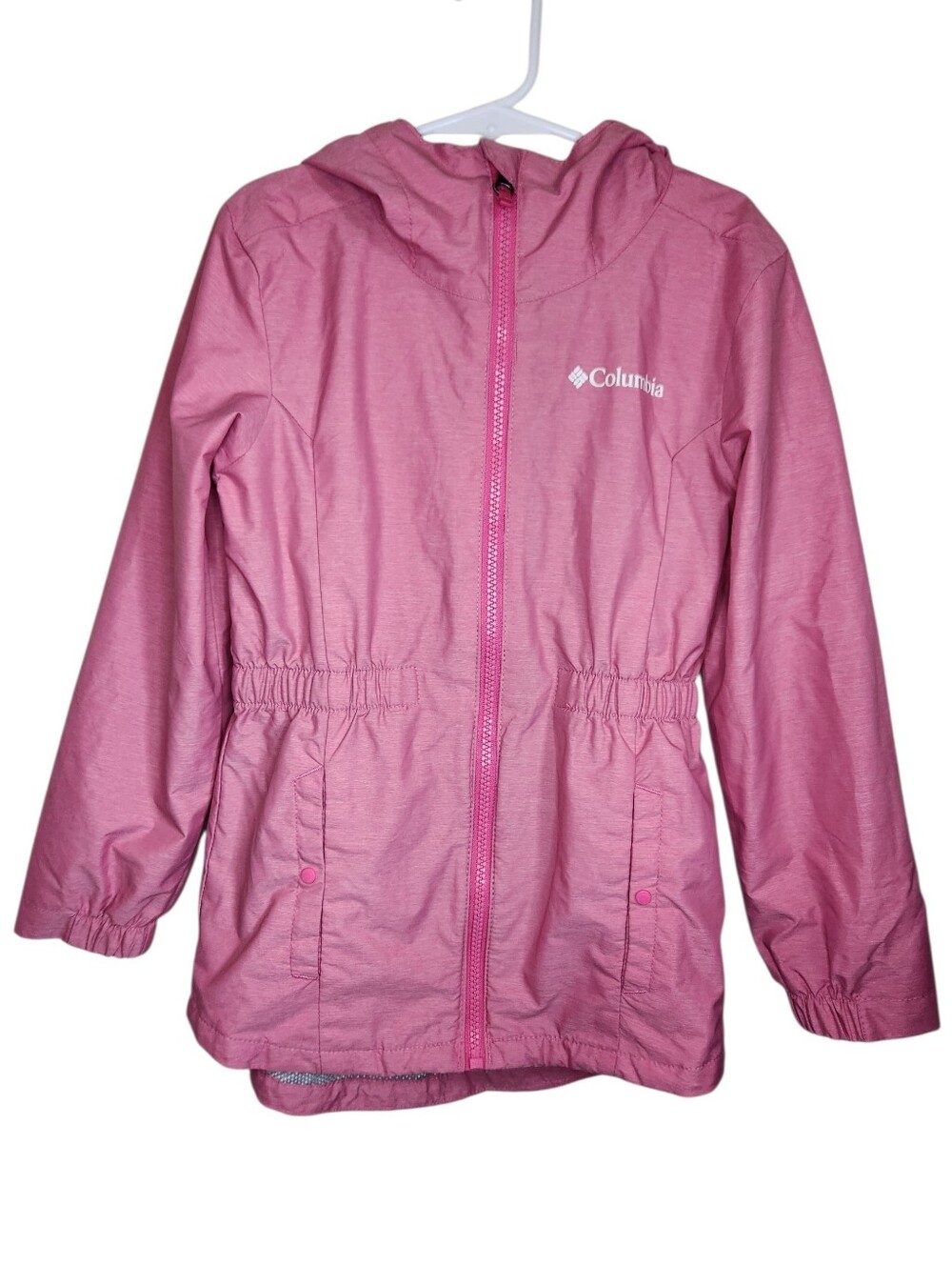 Columbia Girls Lillian Ridge Pink Jacket XS 6/7 Outdoor Hooded Rain Coat